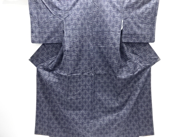 花菱模様織り出し西陣伝承紬着物